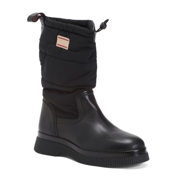 SCOTCH & SODA Black Made In Portugal Leather Moon Boots